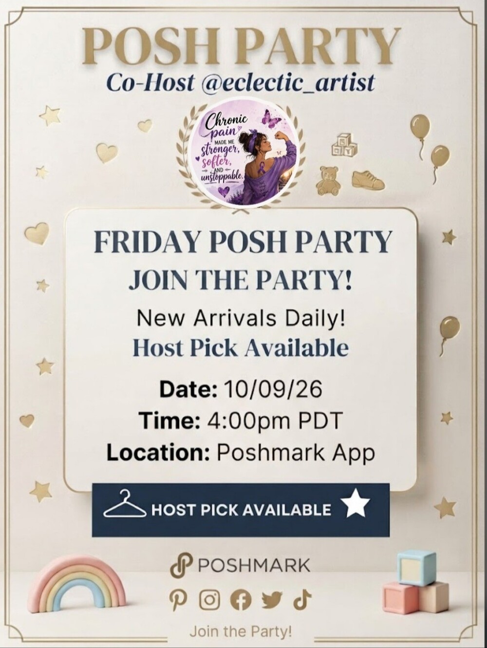 Posh Party Everything Kids 10/09/26 4:00PM PDT Drop Your Closet In Comments